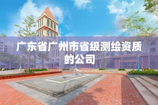 广东省广州市省级测绘资质的公司