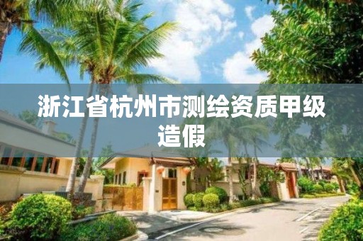 浙江省杭州市测绘资质甲级造假