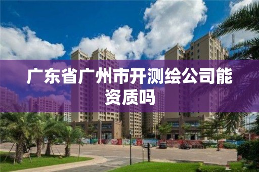 广东省广州市开测绘公司能资质吗