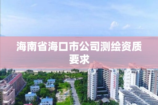 海南省海口市公司测绘资质要求