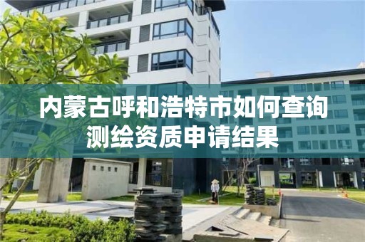 内蒙古呼和浩特市如何查询测绘资质申请结果