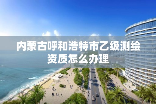 内蒙古呼和浩特市乙级测绘资质怎么办理