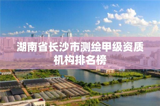 湖南省长沙市测绘甲级资质机构排名榜