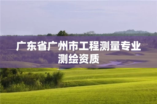 广东省广州市工程测量专业测绘资质 广东省广州市工程测量专业测绘资质