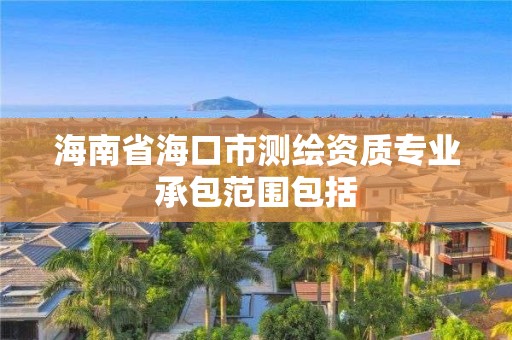 海南省海口市测绘资质专业承包范围包括