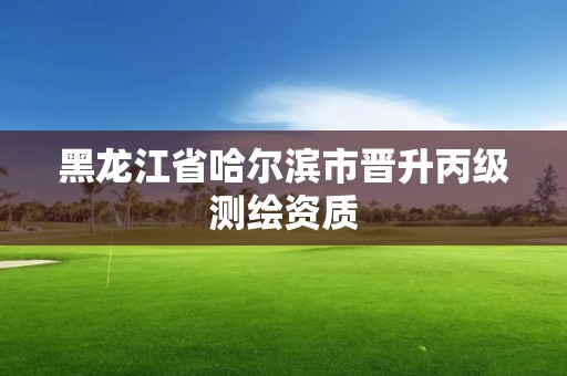 黑龙江省哈尔滨市晋升丙级测绘资质