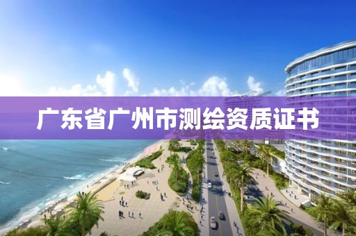 广东省广州市测绘资质证书