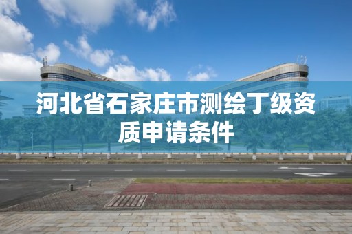 河北省石家庄市测绘丁级资质申请条件