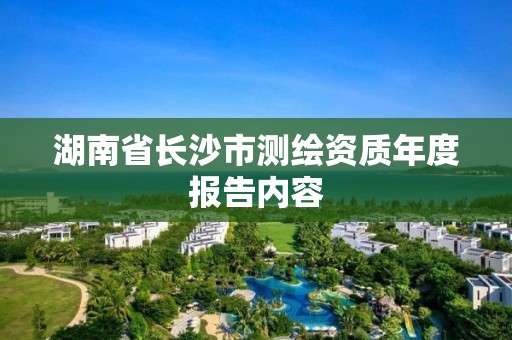 湖南省长沙市测绘资质年度报告内容