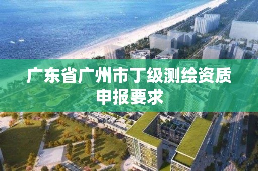 广东省广州市丁级测绘资质申报要求