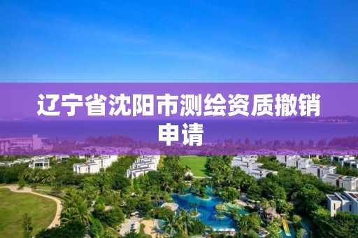 辽宁省沈阳市测绘资质撤销申请