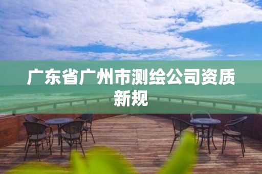 广东省广州市测绘公司资质新规