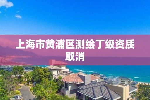 上海市黄浦区测绘丁级资质取消