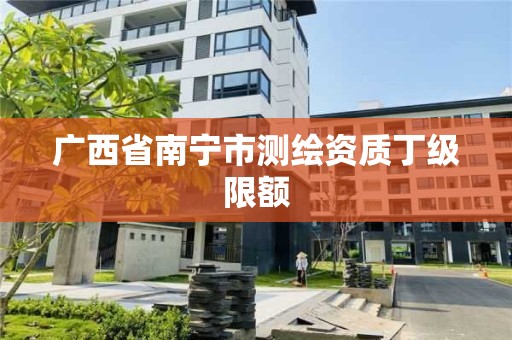 广西省南宁市测绘资质丁级限额