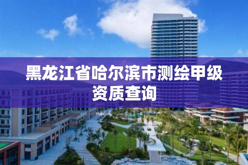 黑龙江省哈尔滨市测绘甲级资质查询