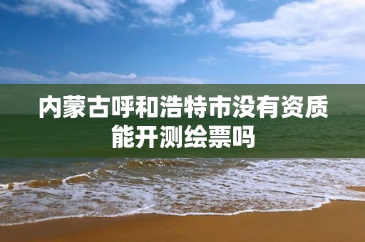 内蒙古呼和浩特市没有资质能开测绘票吗