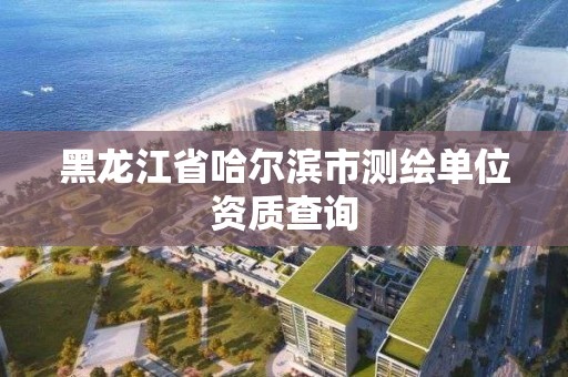 黑龙江省哈尔滨市测绘单位资质查询