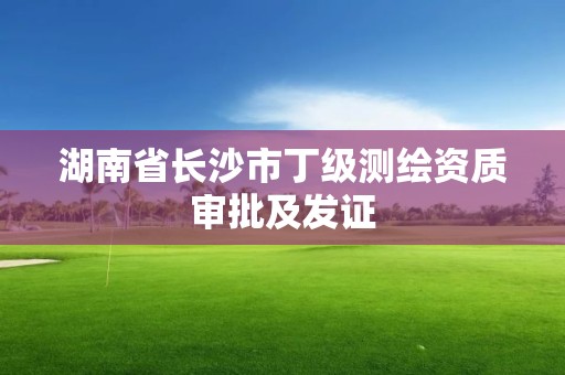 湖南省长沙市丁级测绘资质审批及发证