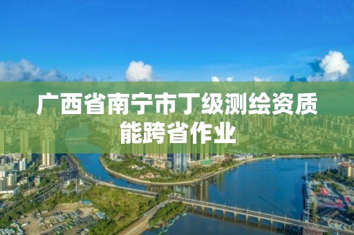 广西省南宁市丁级测绘资质能跨省作业