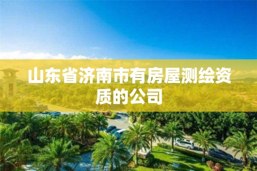 山东省济南市有房屋测绘资质的公司