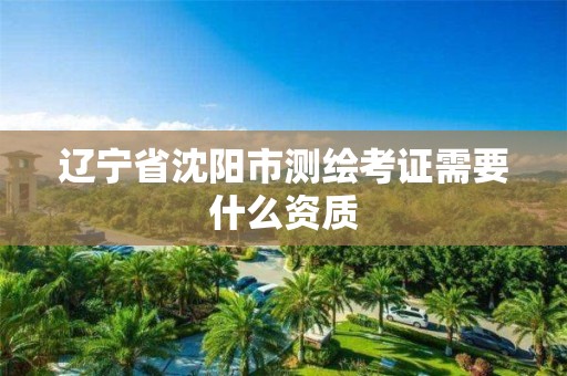 辽宁省沈阳市测绘考证需要什么资质