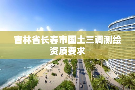 吉林省长春市国土三调测绘资质要求