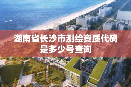 湖南省长沙市测绘资质代码是多少号查询