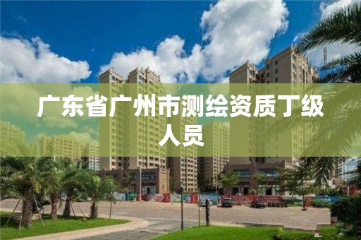 广东省广州市测绘资质丁级人员