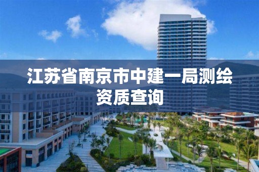 江苏省南京市中建一局测绘资质查询