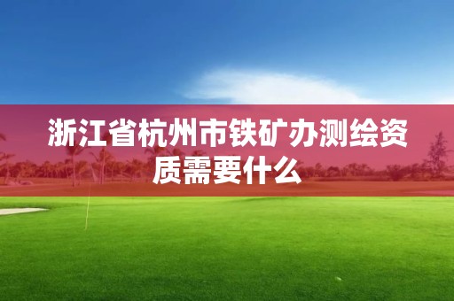 浙江省杭州市铁矿办测绘资质需要什么