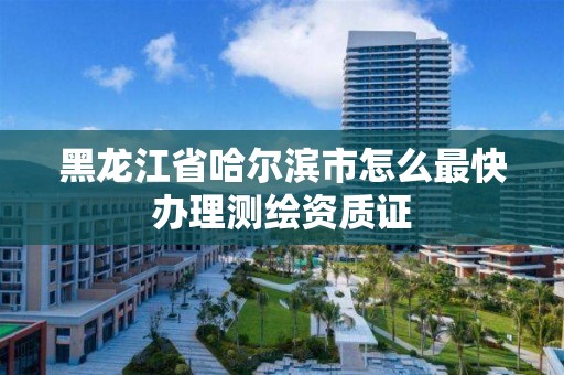 黑龙江省哈尔滨市怎么最快办理测绘资质证