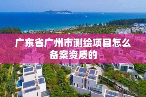 广东省广州市测绘项目怎么备案资质的