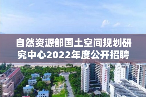 自然资源部国土空间规划研究中心2022年度公开招聘在职人员公告