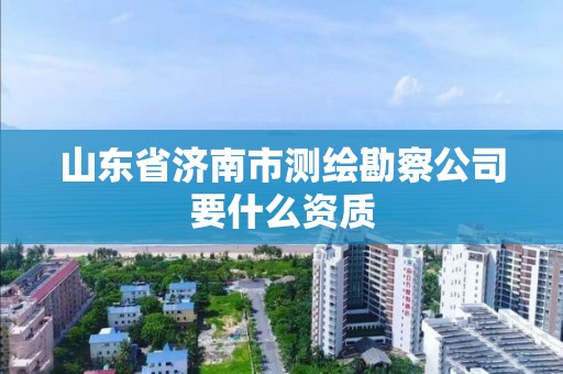 山东省济南市测绘勘察公司要什么资质