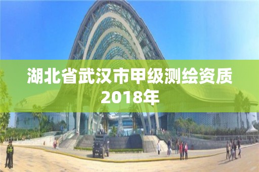 湖北省武汉市甲级测绘资质2018年