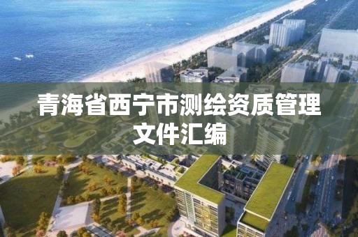 青海省西宁市测绘资质管理文件汇编