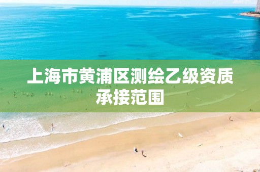 上海市黄浦区测绘乙级资质承接范围