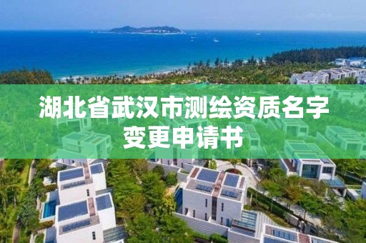 湖北省武汉市测绘资质名字变更申请书