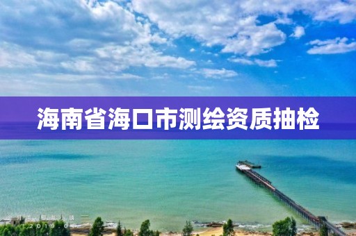 海南省海口市测绘资质抽检