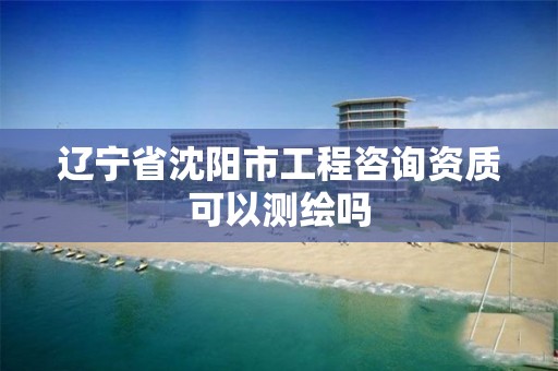 辽宁省沈阳市工程咨询资质可以测绘吗