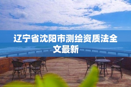 辽宁省沈阳市测绘资质法全文最新