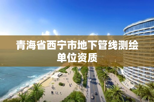 青海省西宁市地下管线测绘单位资质