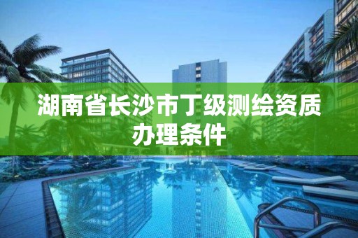 湖南省长沙市丁级测绘资质办理条件