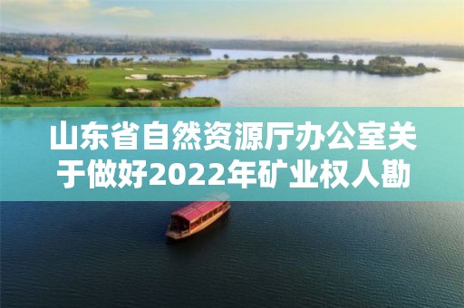 山东省自然资源厅办公室关于做好2022年矿业权人勘查开采信息公示工作的通知