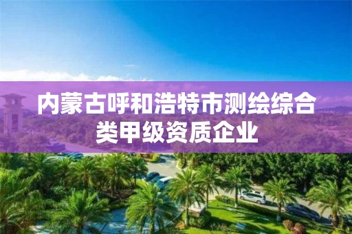 内蒙古呼和浩特市测绘综合类甲级资质企业 内蒙古呼和浩特市测绘综合类甲级资质企业