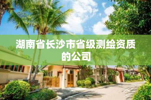 湖南省长沙市省级测绘资质的公司