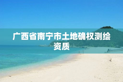 广西省南宁市土地确权测绘资质 广西省南宁市土地确权测绘资质