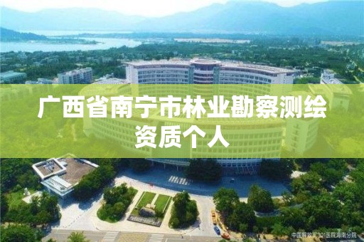 广西省南宁市林业勘察测绘资质个人