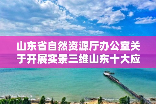 山东省自然资源厅办公室关于开展实景三维山东十大应用创新案例征集评选工作的通知