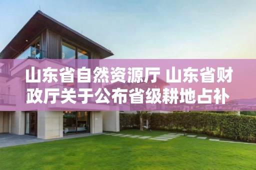 山东省自然资源厅 山东省财政厅关于公布省级耕地占补平衡指标调剂指导价格的通知